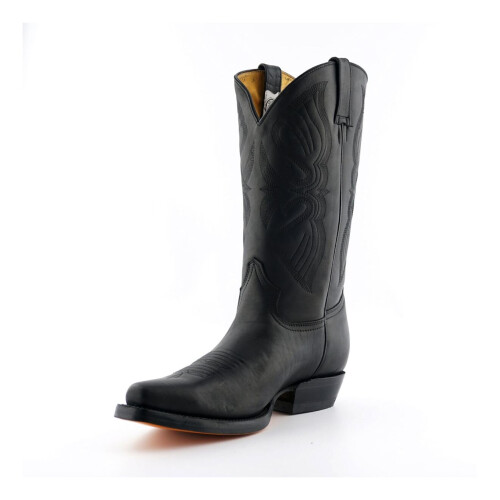 (41) Grinders Louisiana Black Mens Heel Leather Boots 2
