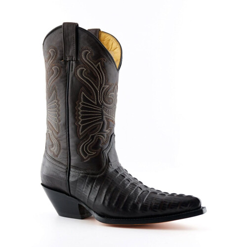(43) Grinders Brown Leather Western Boots - Carolina 1