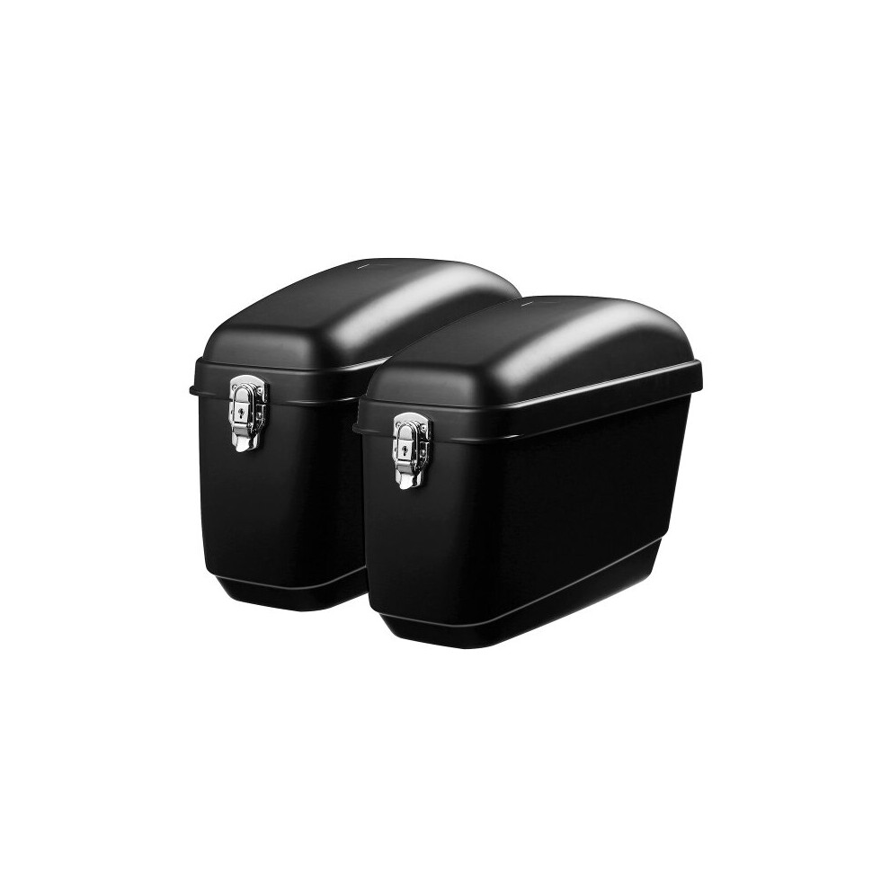 Pair 30L Side Luggage Case Hard Trunk Saddle Bags Motorcycle Panniers Box Cruiser Universal 762179058120
