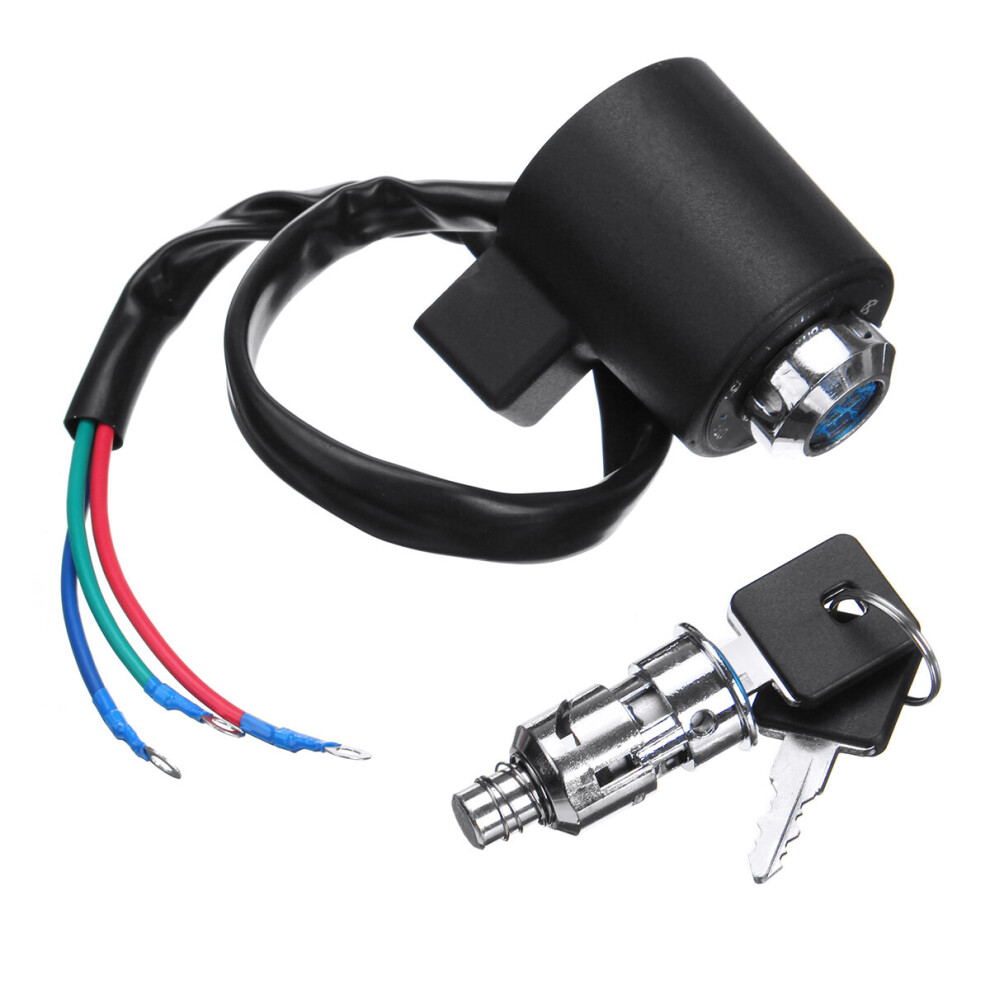 New Ignition Key Coil Switch 3 Wire For Harley Davidson Xl Fx Round Barrel Key For Sportster For Dyna 762179074779