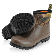 (UK9 EU43 Men, Brown/Camo) Dirt Boot Mens Neoprene Wellington Garden Wellies Stable Yard Ankle Mucker Boots