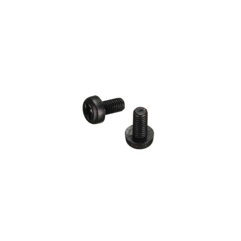 (20mm) M4NR1 50pcs M4 Black Nylon Round Phillips Screw Bolts 6/15/20mm