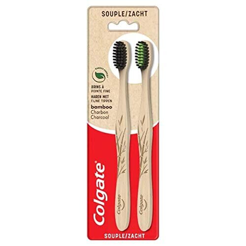 Colgate Colgate Bamboo Charcoal Soft Toothbrush 2pk