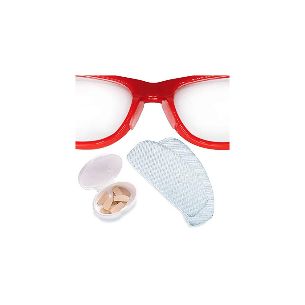 Setex Gecko Grip Glasses Nose Pads (5 Clear Pairs) - Anti-Slip Nose Pads For Glasses, Usa Made, Micro-Structured Fibers, Ultra-Strong Grip And Ul