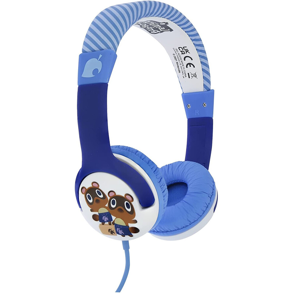 Otl Technologies Kids Headphones - Animal Crossing Timmy And Tommy Wired Headphones Blue 5055371624299
