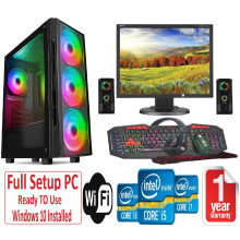 Fast GAMING PC Bundle - i5 16GB RAM 1TB+128GB SSD GTX1050TI 4GB - Speakers - FLASH - Refurbished