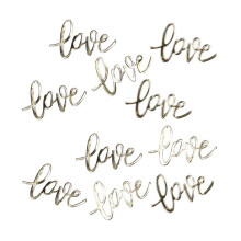 Ginger Ray Wedding Table Decorations Gold Love Confetti 14g Pack
