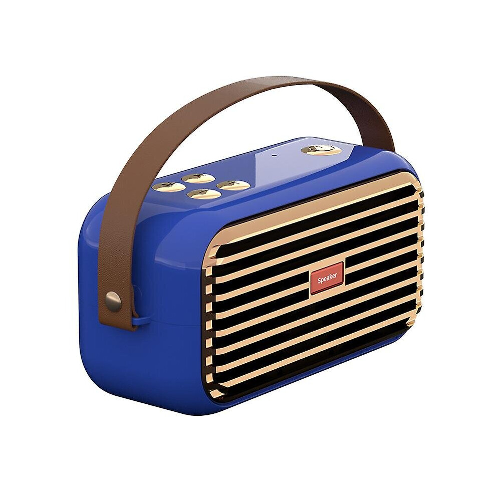 (Blue) Bluetooth Speakers Retro Wireless Small Stereo Ornament Speaker Funky Gifts-image-OPC-P98JNVW-NEW