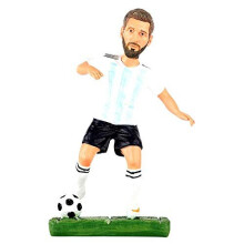 Messi Fig Standing Polystone Natural Color Figurines ( Size 3 x 4 x 6 inch )