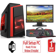 Fast GAMING PC Bundle - i5 8GB RAM 1TB GT710 2GB - F3 RED - Refurbished