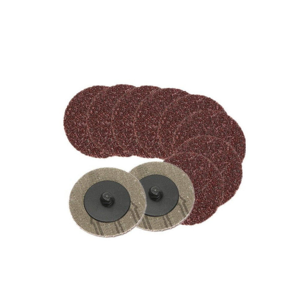 10pcs 2 Inch 50mm 36 Grit Roll Lock Sanding Discs