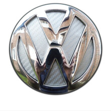 vw golf mk7 silver carbon fibre - front badge inserts. gti tdi tsi