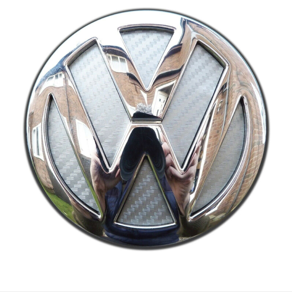 Vw Golf Mk7 Carbon Fibre - Front Badge Inserts. Gti Tdi Tsi Silver 5060971520841