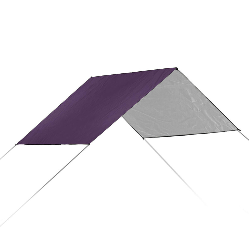 (Purple) 210x150cm Camping Picnic Pad Anit-UV Tent Tarp Rain Sunshade Hammock Shelter