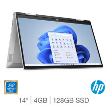 HP Pavilion x360, Pentium Gold, 4GB RAM, 128GB SSD, 14in laptop - Refurbished