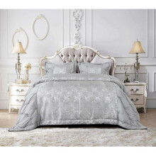 (Silver (Bedspread), Double) New Modern MAYA Quilted Bedsprad & Duvet Cover Set
