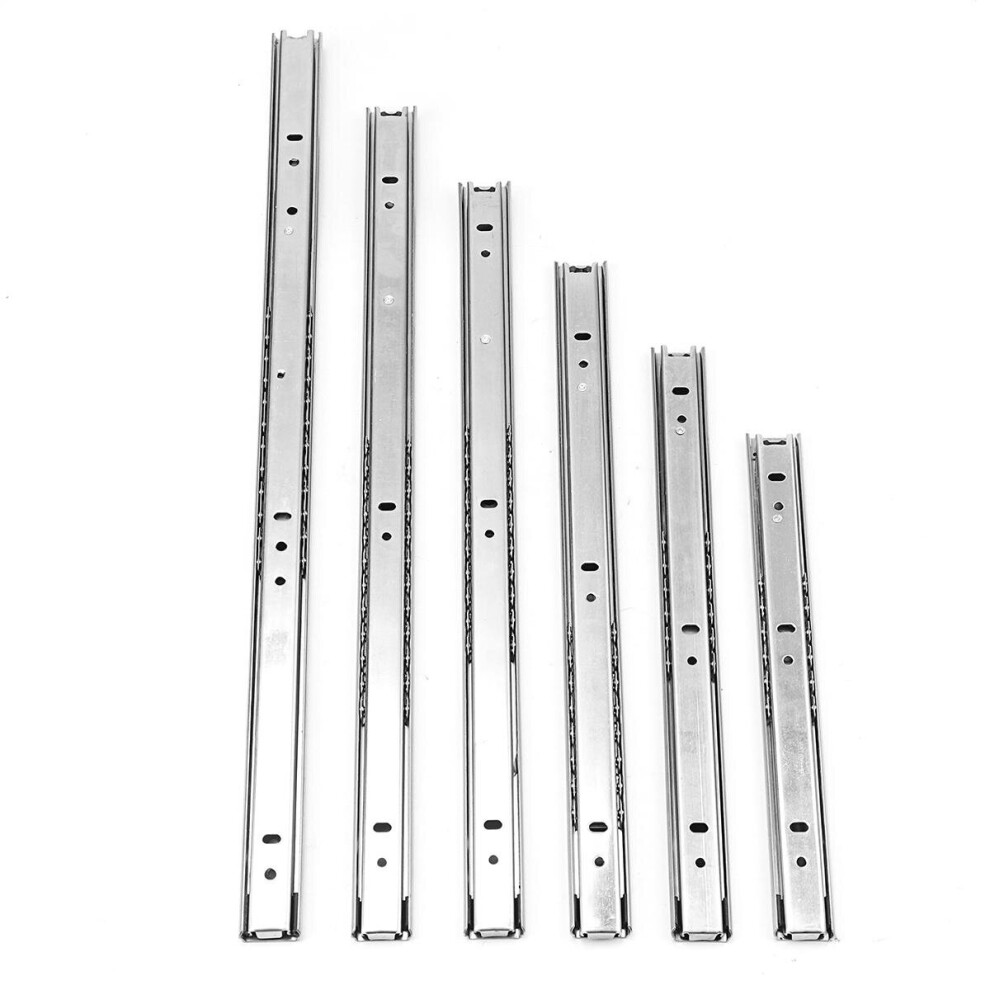 (10Inch) 2Pcs 27Mm Ball Bearing Drawer Runners Slides Side Full Extension Slide 3654659279583