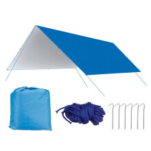 (Blue) 3x3m Awning Waterproof Canopy Sunshade Hammock Rain Beach Sun Shelter Camping Tent