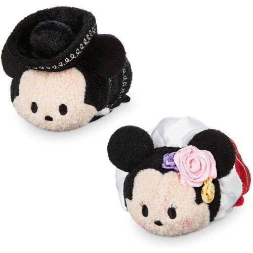 Disney DIS Mickey and Minnie Mouse ''Tsum Tsum Soft Plush Set - Mini - 3 1/2 1