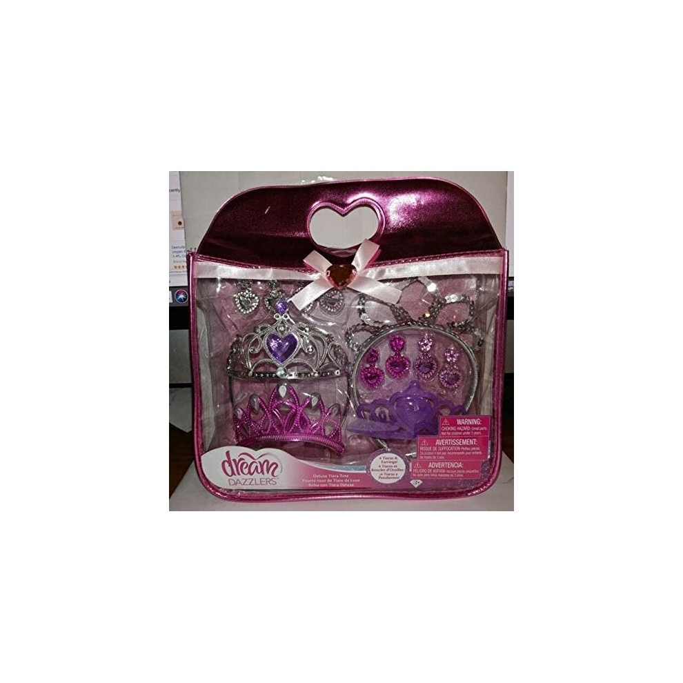 Disney Dream Dazzler Deluxe Tiara Tote - Includes Dress Up Princess Tiaras