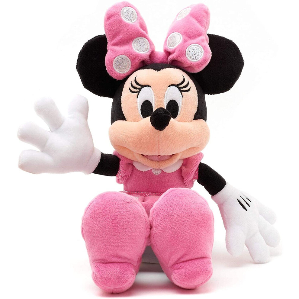 Disney Store Minnie Mouse Small Soft Plush Toy, 33Cm/12, Iconic Cuddly Pink