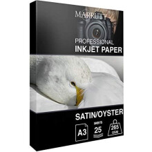 Marrutt 265gsm Pro Photo Satin/Oyster Inkjet Paper: A3-25 Sheets