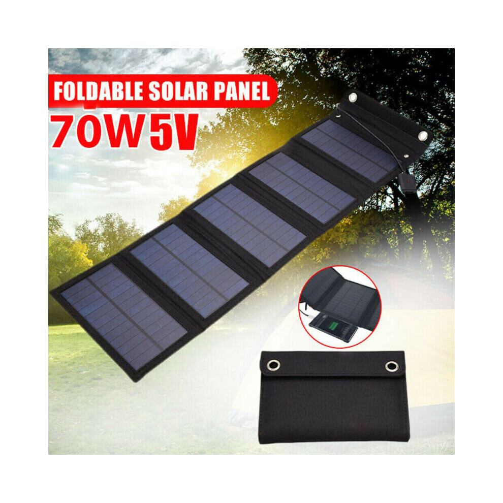 25W Usb Solar Panel Kit Folding Power Bank Outdoor Camping Hiking Phone Charger 771700651945