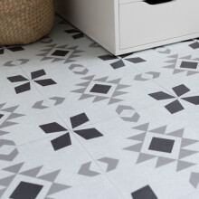 ETHNO peel and stick vinyl floor tiles (30.48cm x 30.48cm) pack qty 11 tiles (1sqm)