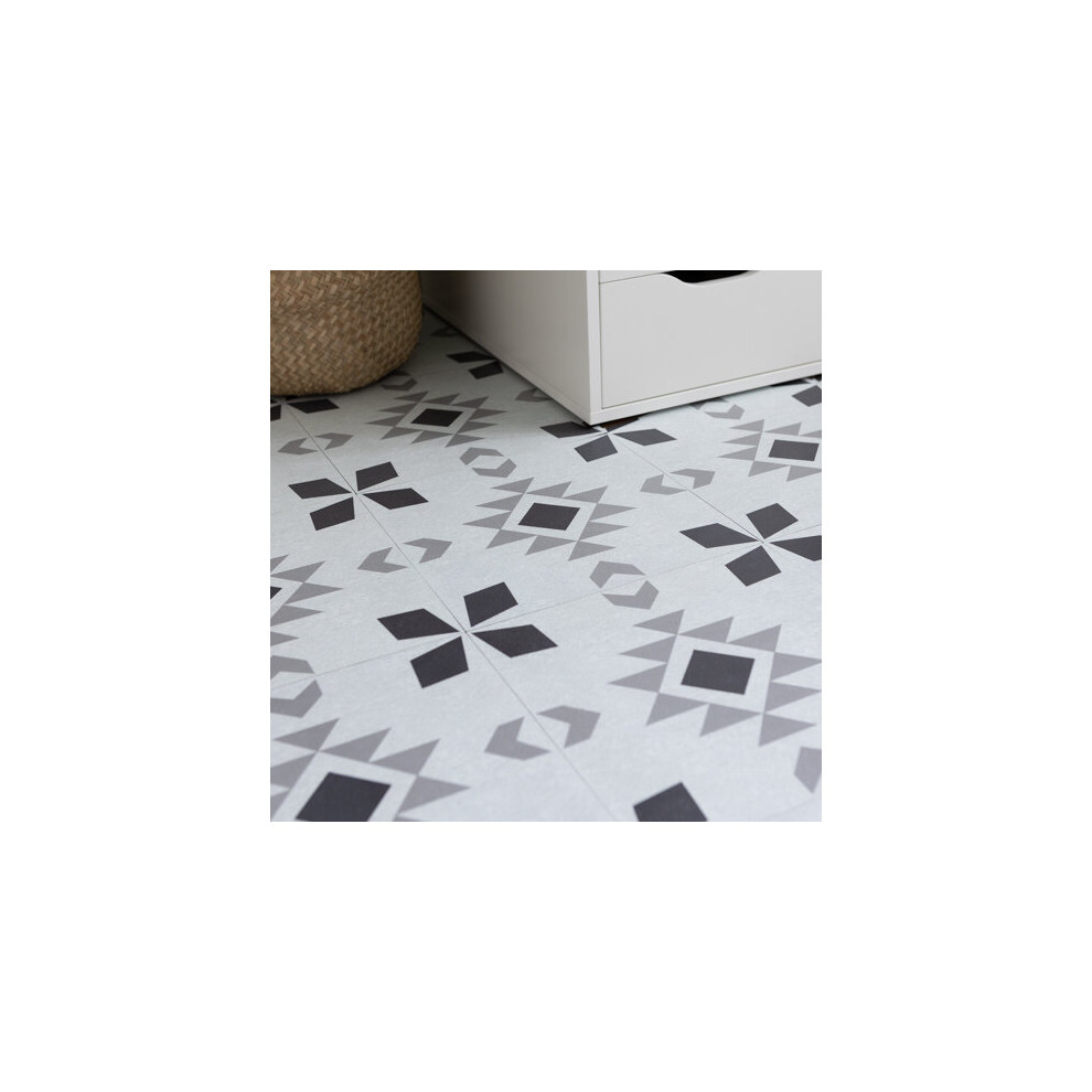 Ethno Peel And Stick Vinyl Floor Tiles (30.48Cm X 30.48Cm) Pack Qty 11 Tiles (1Sqm) 5056525318040