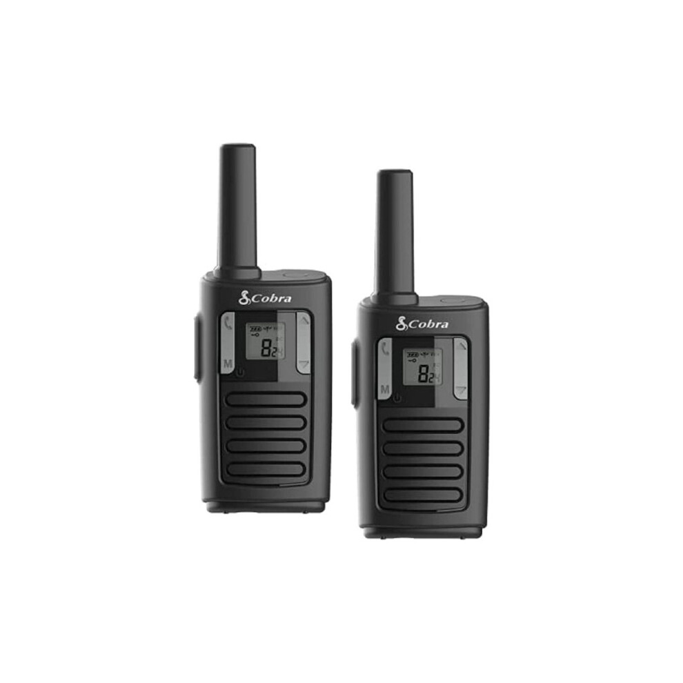 Cobra Two-Way License Free Walkie Talkie (Twin Pack) Radio - Black