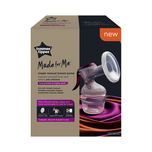 Tommee Tippee Tommee Tippee Made for Me Single Manual Breast Pump with Soft Silicone Cup 2