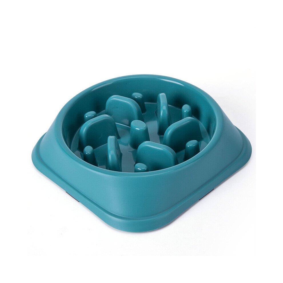 (Turquoise) Dog Bowl Slow Feeder Pet Bowl Anti Bloating Non-Slip Feet Interactive Puzzle Feeding Dish