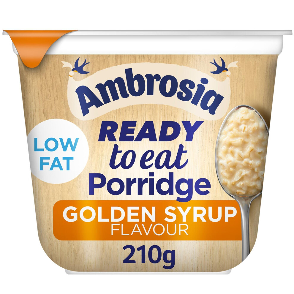 Ambrosia Ready To Eat Porridge Golden Syrup Flavour - 6x210g