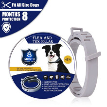 (Dog, 62cm) Anti-Flea Dog Collar Anti-Parasitic Collar Cat Mosquito Retractable