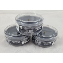 Woodwick Petite Candle 3 Pack 1.1oz - 31g Mini Candle Indigo Suede x 3