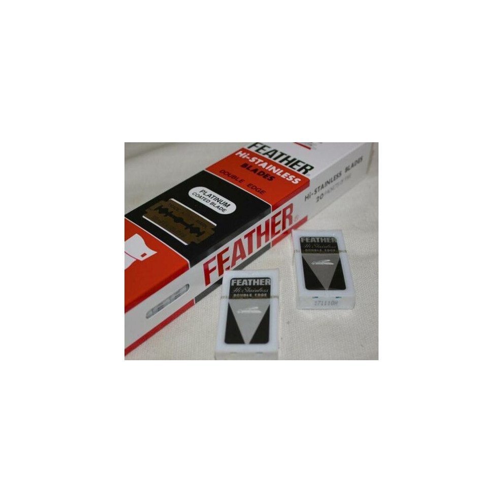 Feather Blades 50 Feather Shaving Double Edged Razor Blades