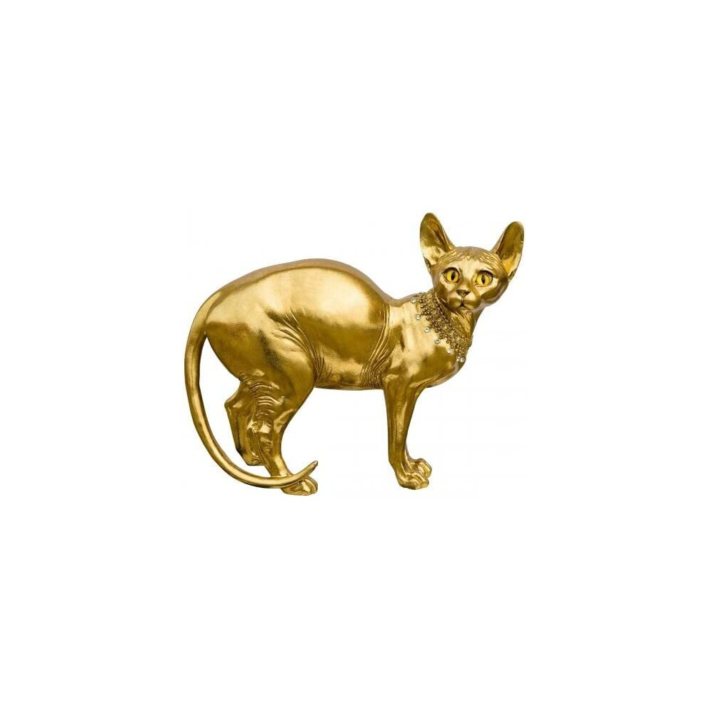 Golden Sphynx Cat Statuette-Crystal decoration - MP175