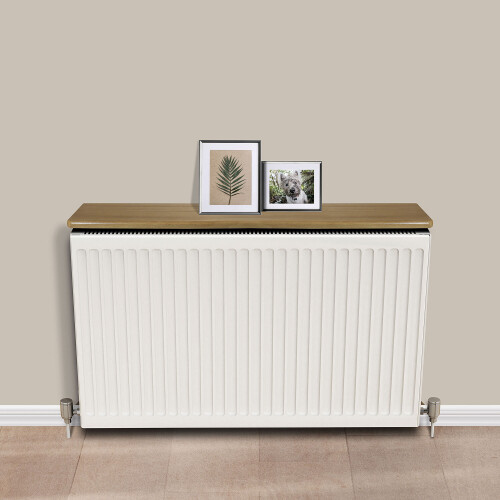 Pack of 2 Oak Radiator Shelves with Radiator Shelf Brackets (60cm) on OnBuy