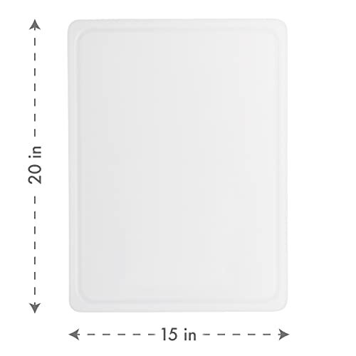 Dexas NSF Polysafe Pastry/Cutting Board with Well, 15 by 20 inches, White 1