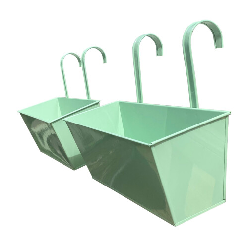 Selections Sage Green Balcony Hanging Planters (Set of 2)