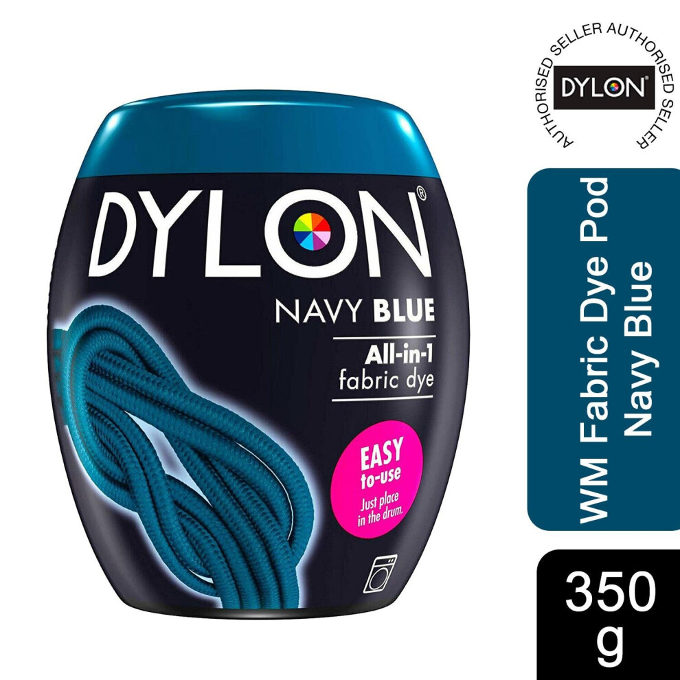 DYLON Washing Machine Fabric Dye Pod, Navy Blue, 350g