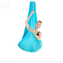 (Blue) Aerial Yoga Hammock Premium Silk Swing Antigravity Belts