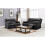 (Black) Washington Leather 3 & 2 Seater Sofa Set 1