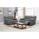 (Grey) Washington Leather 3 & 2 Seater Sofa Set 1