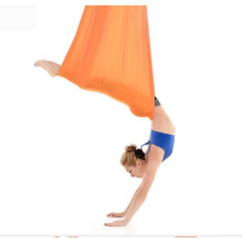 (Orange) Aerial Yoga Hammock Premium Silk Swing Antigravity Belts