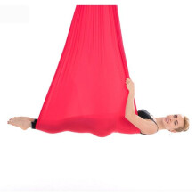 (Red) Aerial Yoga Hammock Premium Silk Swing Antigravity Belts