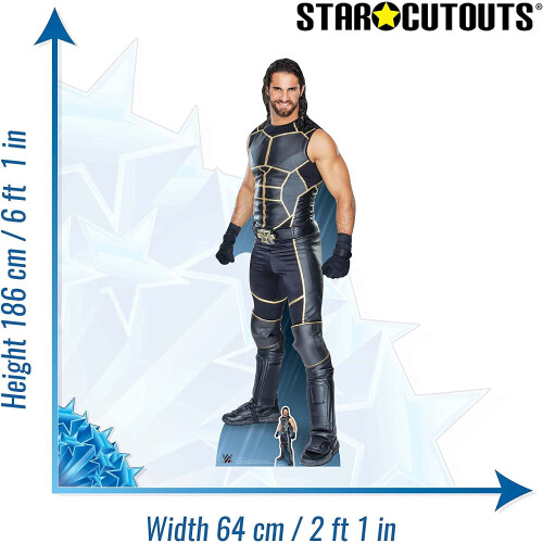 WWE Seth Rollins (WWE) Official Lifesize + Mini Cardboard Cutout 1