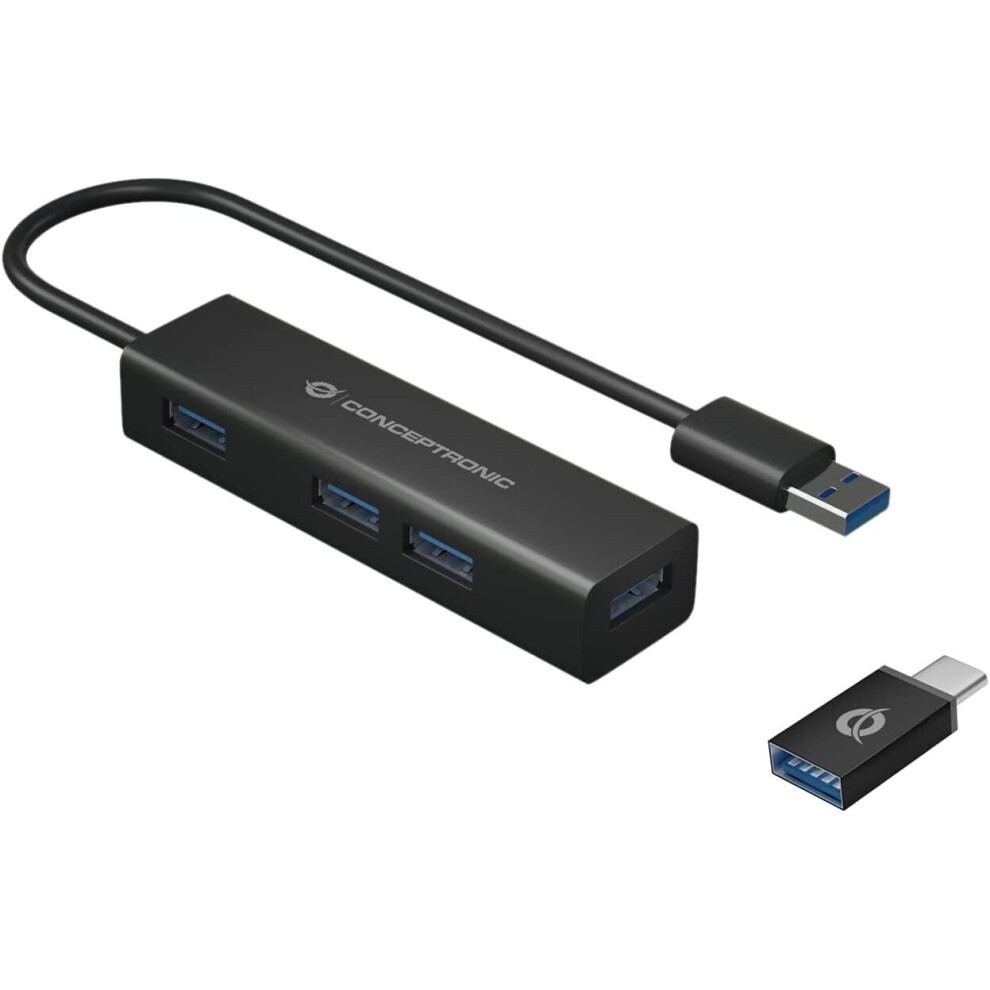 Conceptronic Conceptronic Hubbies06b Usb 3 2 Gen 1 3 1 Gen 1 Type A 5000 Mbits S Black 4015867225547