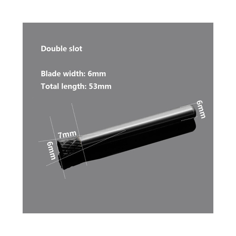 (6*7*6cm) Double Groove Alloy Rotary Boring Tool Tungsten Steel Wood Carving N-type Inverted Cone Milling Cutter Grinding Head