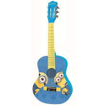 Lexibook, Die Minions, Meine erste Gitarre für Kinder, 6 Saiten aus Nylon, 53 cm, Anleitung enthalten, Ab 3 Jahren